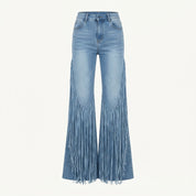 Jasmine Fletcher | Fringe-Trim Flared Jeans For Women