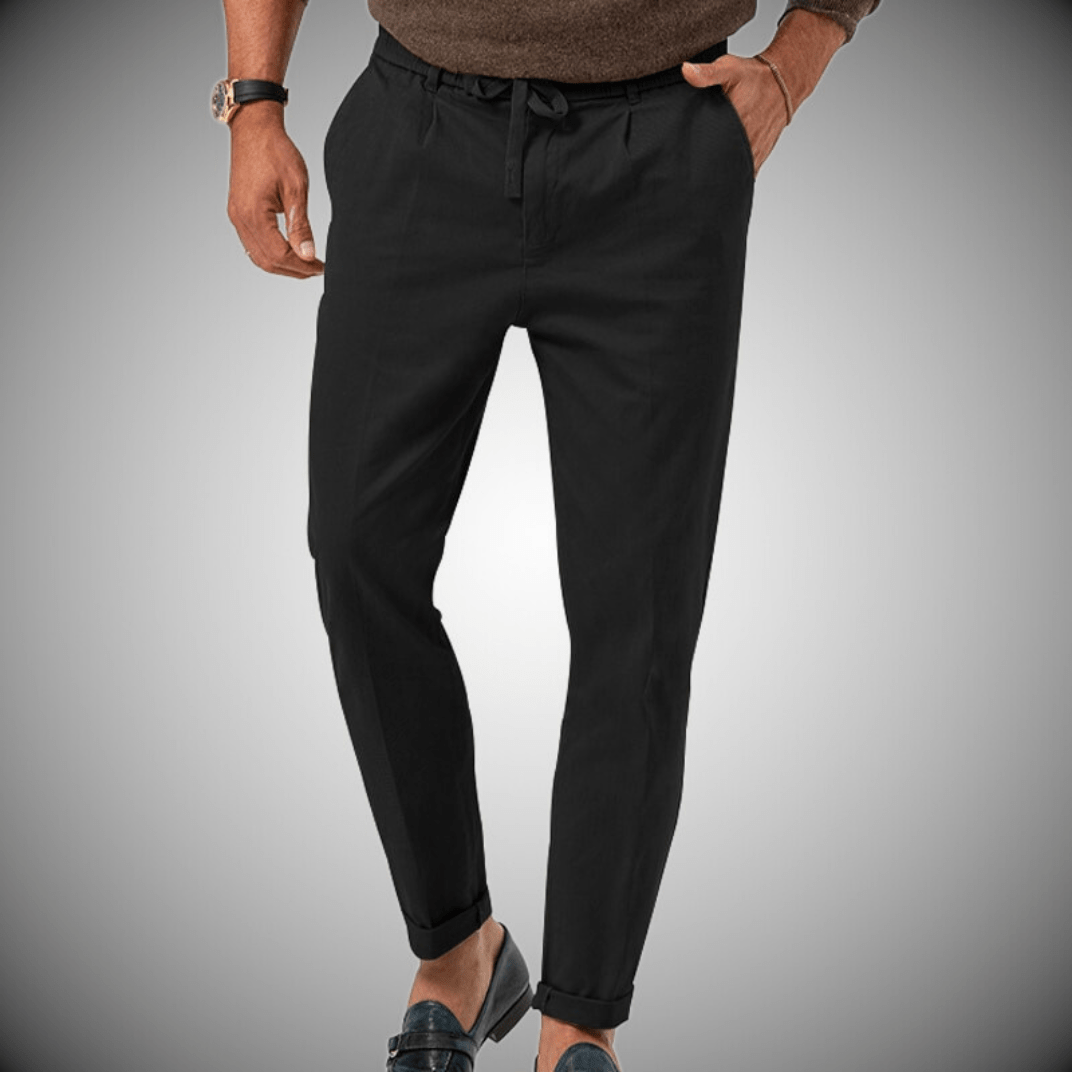 Owen Fairbanks | Linen Trousers With Drawstring Waist For Men