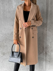Valentina Moreau | Luxury Double-Breasted Long Coat For Women