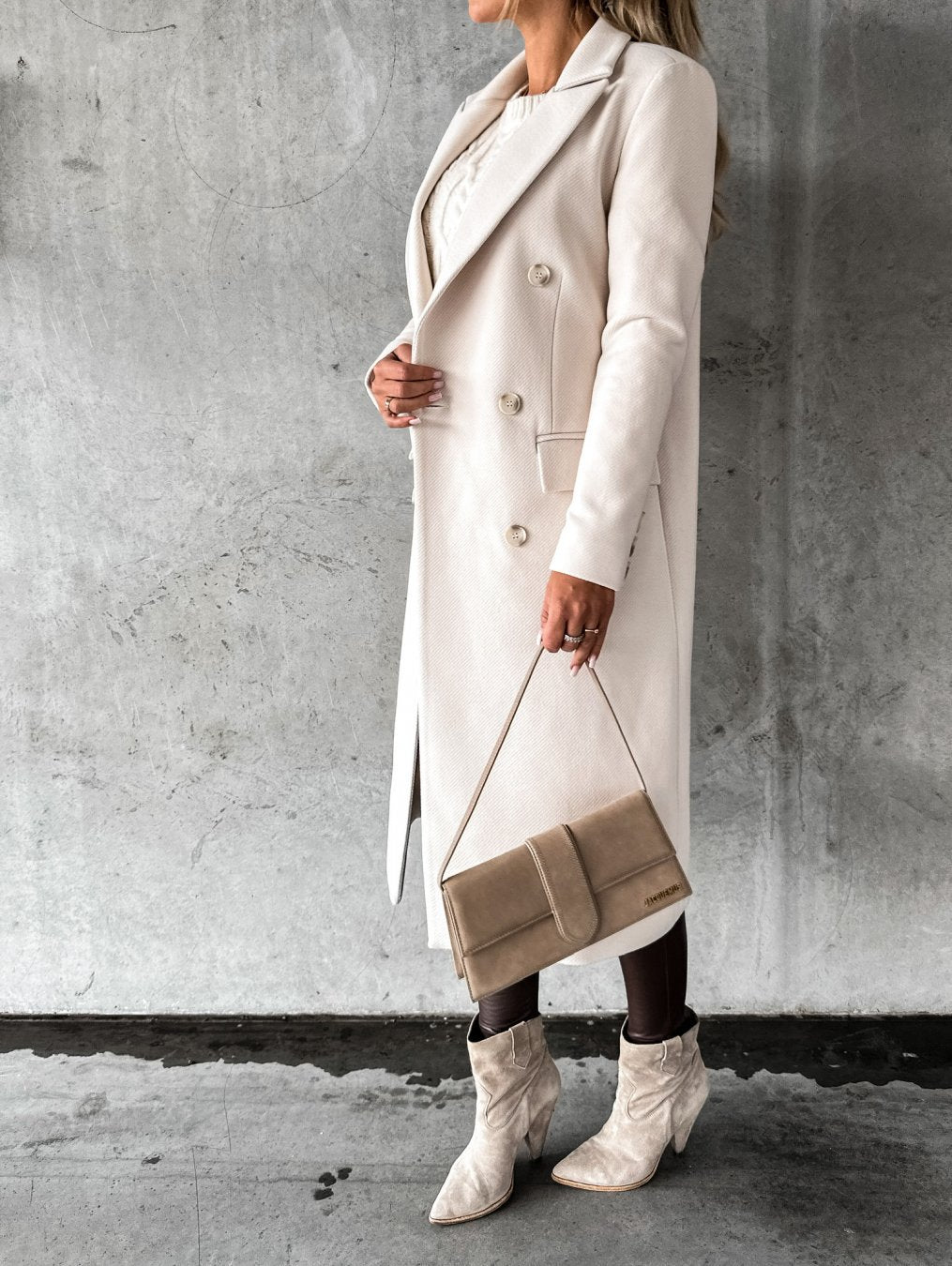 Valentina Moreau | Luxury Double-Breasted Long Coat For Women