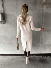 Valentina Moreau | Luxury Double-Breasted Long Coat For Women