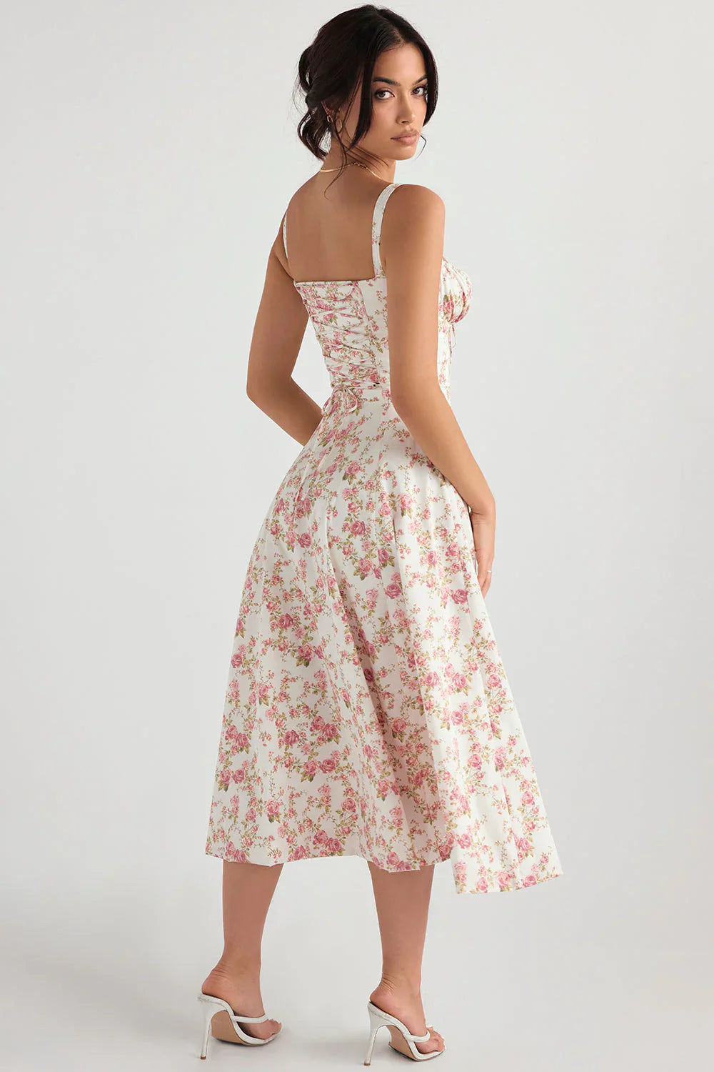 Isabella Monroe | Floral Corset Midi Dress For Women