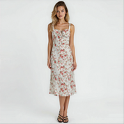 Isabella Monroe | Floral Corset Midi Dress For Women