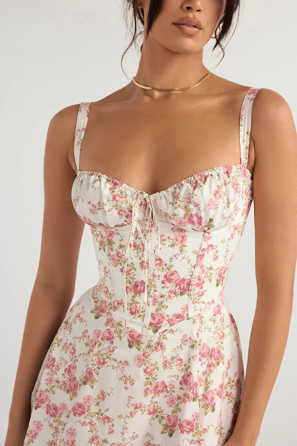 Isabella Monroe | Floral Corset Midi Dress For Women