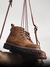 Christian Moretti | Vintage Rugged Lace-Up Boots For Men