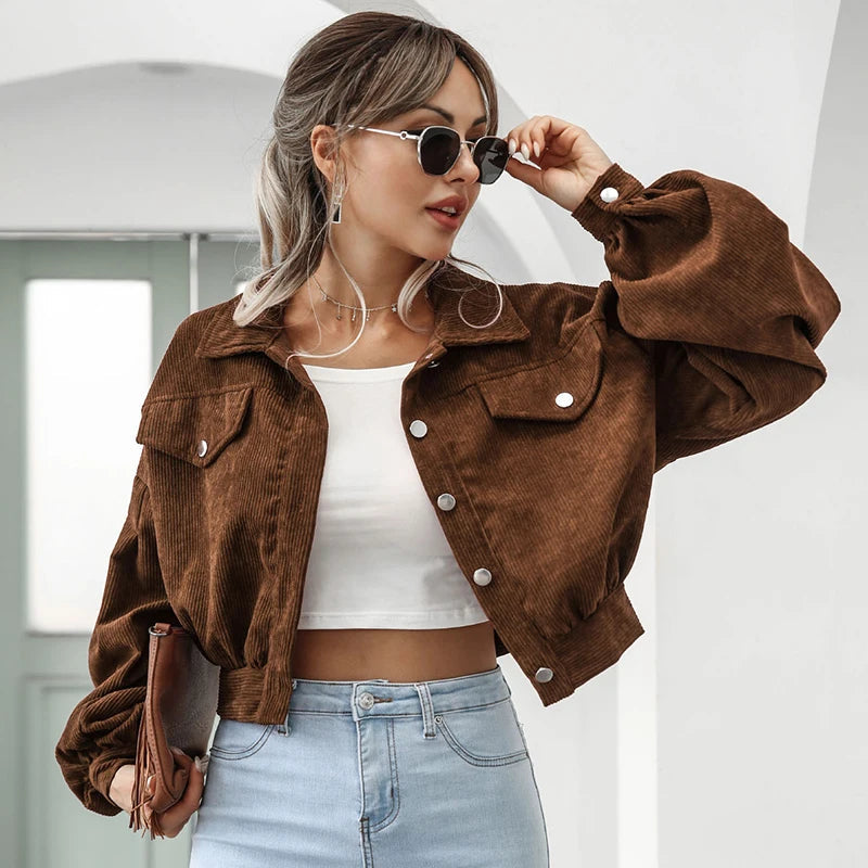 Serena Bellucci | Cropped Corduroy Jacket For Women