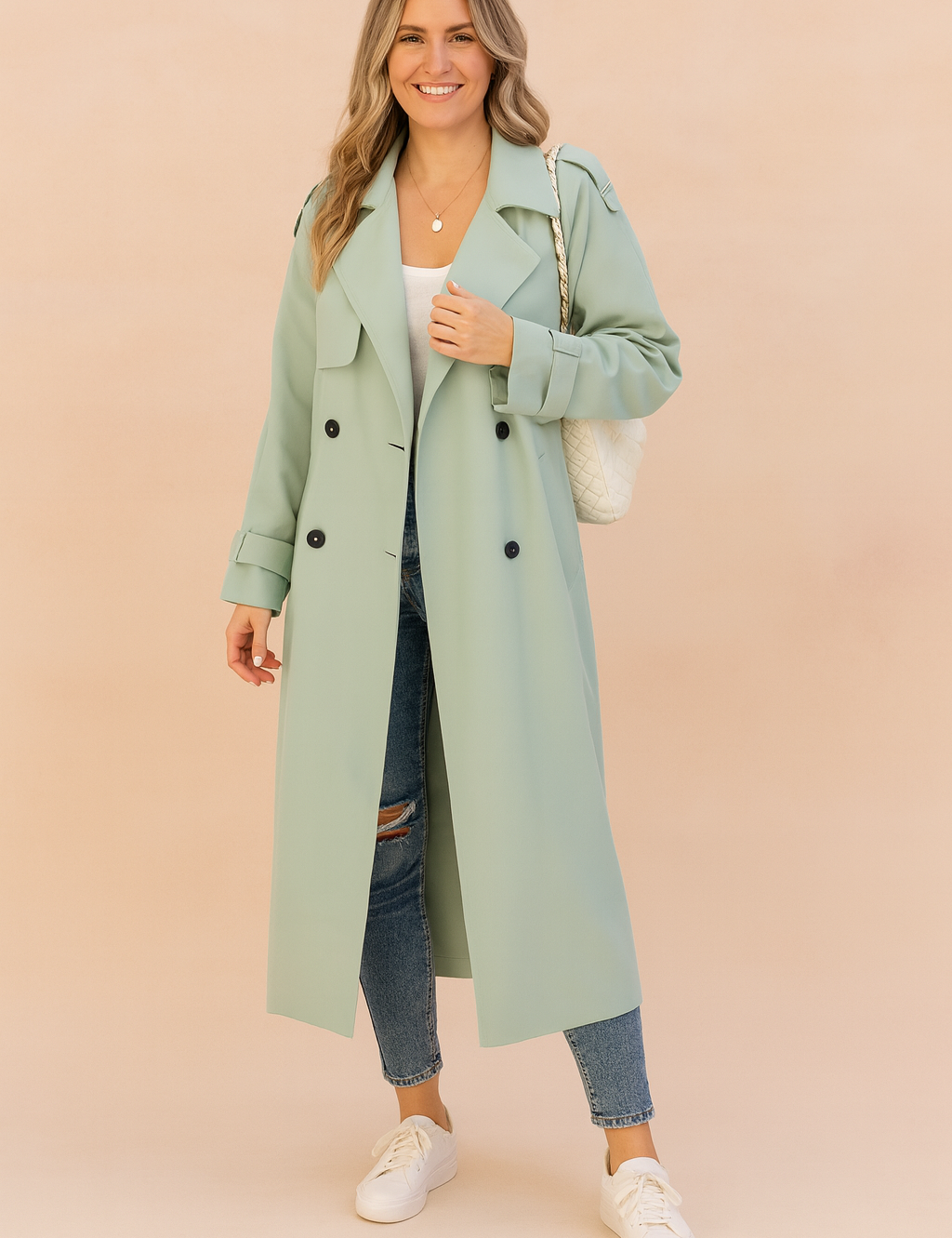 Élise Montclair | Double-Breasted Trench Coat For Women