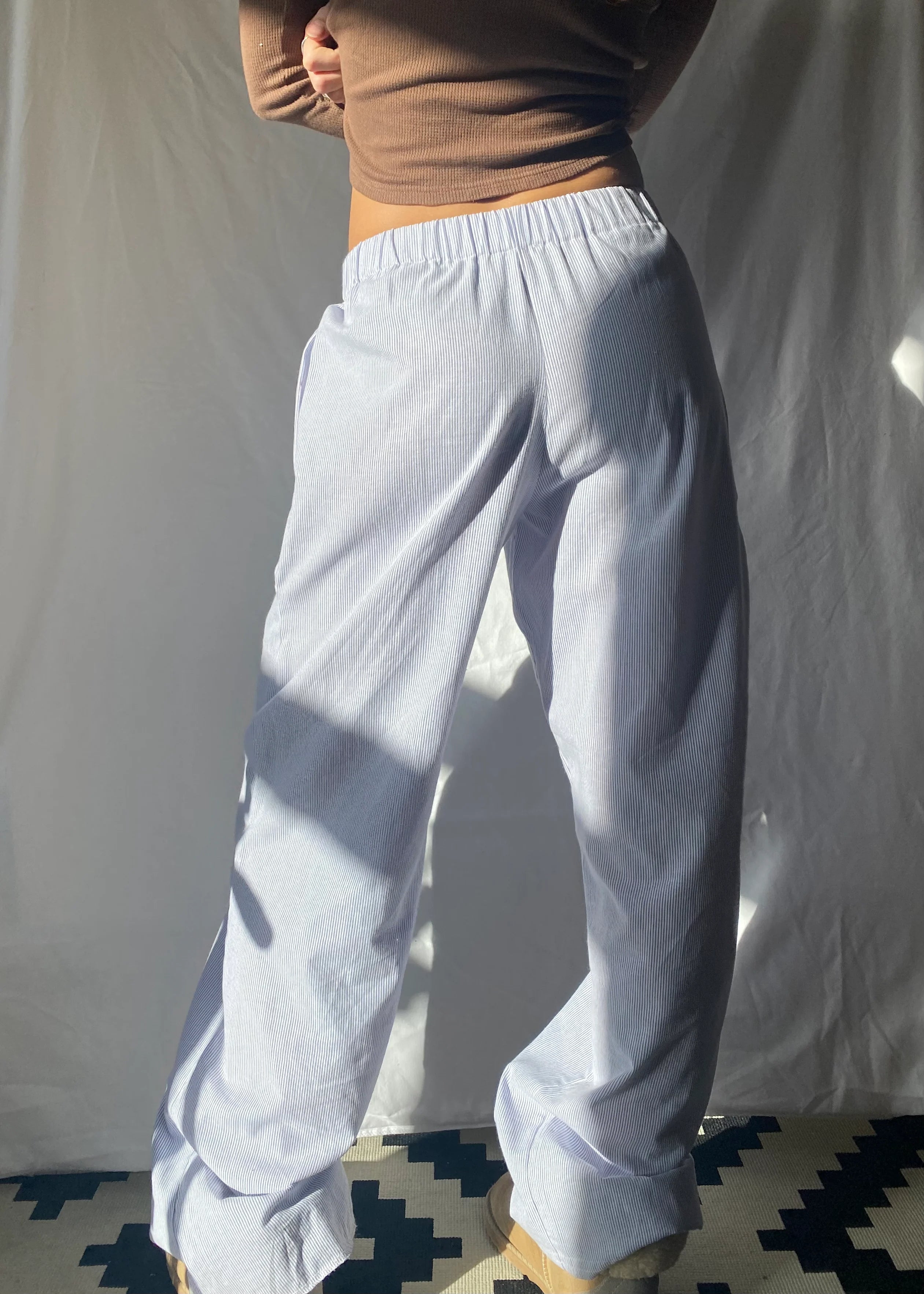Etta Belford | Pink Elastic Waist Wide Leg Lounge Pants For Women