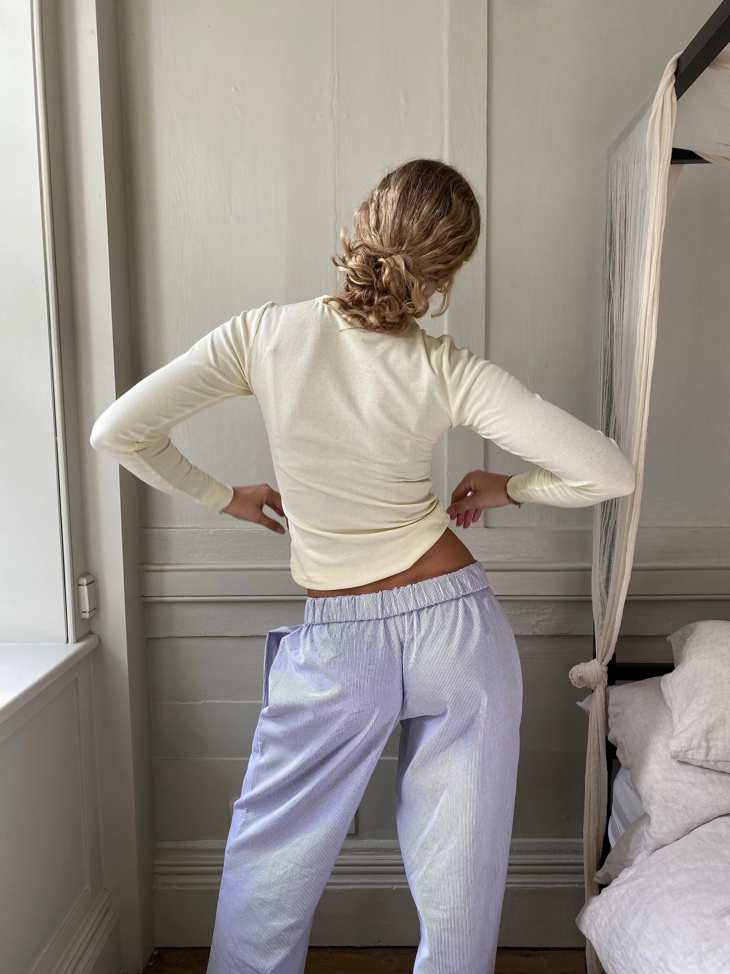 Etta Belford | Pink Elastic Waist Wide Leg Lounge Pants For Women