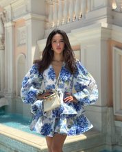 Valentina Moreau | Floral Mini Party Dress For Women