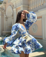 Valentina Moreau | Floral Mini Party Dress For Women