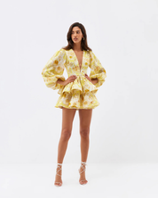 Valentina Moreau | Floral Mini Party Dress For Women