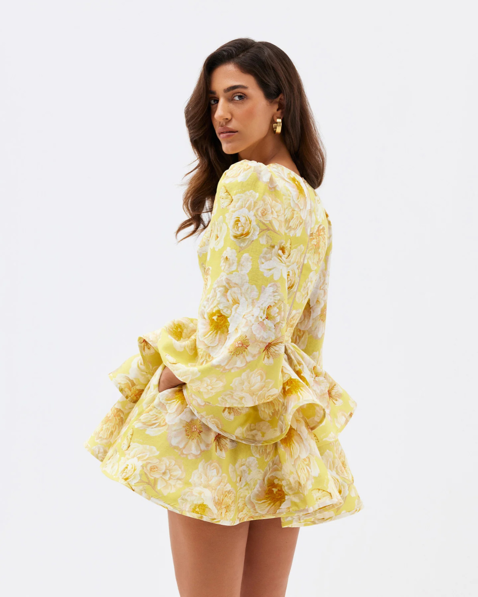 Valentina Moreau | Floral Mini Party Dress For Women