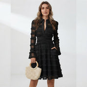 Lily King | V-Neck Long Sleeve Midi Dress For Women