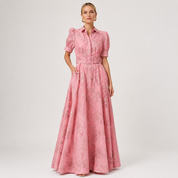 Lily Turner | Elegant Puffed Sleeve Maxi Dress For Women