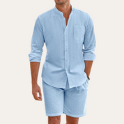 James Holloway | Men's Linen Shirt and Shorts Set For Men