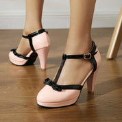 Holly Brennan | Platform T-Strap Block Heels For Women