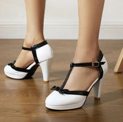 Holly Brennan | Platform T-Strap Block Heels For Women