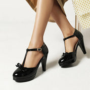 Holly Brennan | Platform T-Strap Block Heels For Women