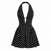 Lucy Wright | Polka Dot Halter Mini Dress For Women