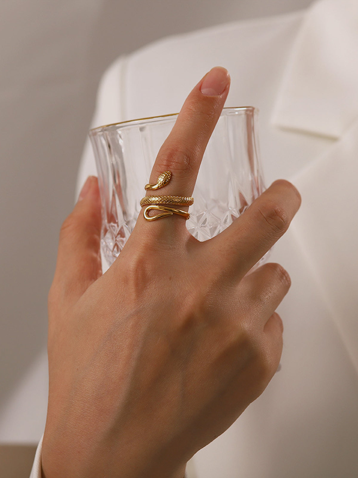 Amélie Dupont | Serpentine Gold Wrap Ring For Women