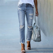 Camille Rousseau | Distressed Flared Denim Jeans With Vintage Edge (Women)