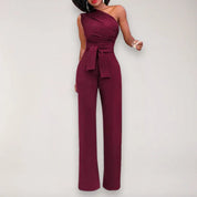 Valentina Moretti | One-Shoulder Elegance Jumpsuit For Women