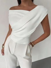 Amélie Rousseau | Draped Elegance Top For Women