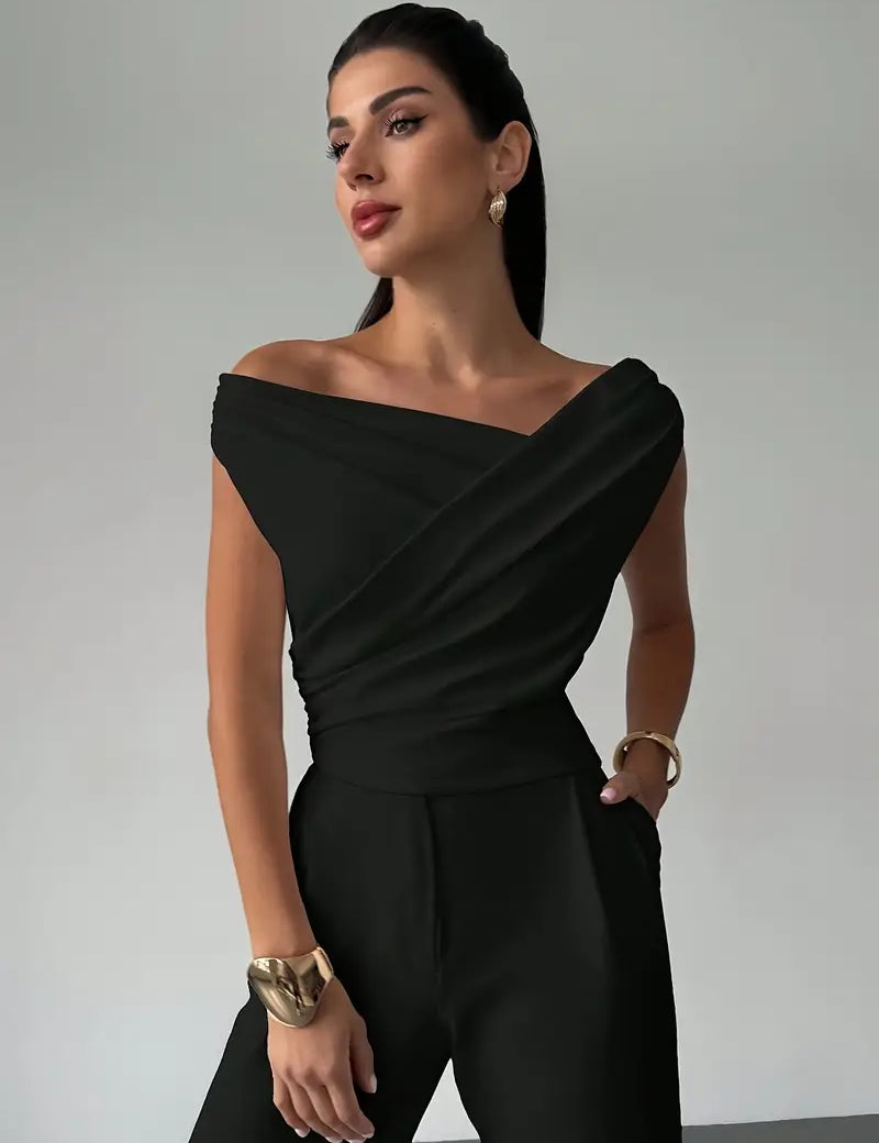Amélie Rousseau | Draped Elegance Top For Women