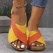 Elara Beaumont | Colourblock Comfort Sandals For Women