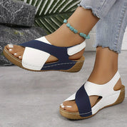 Elara Beaumont | Colourblock Comfort Sandals For Women