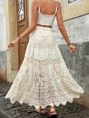 Elodie Rousseau | Bohemian Lace Maxi Skirt For Women