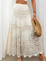 Elodie Rousseau | Bohemian Lace Maxi Skirt For Women