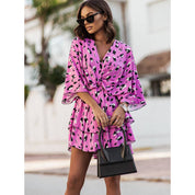 Sofia Bellini | Twist-Front Floral Mini Dress with Layered Ruffles For Women