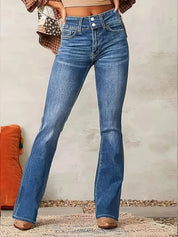 Isabella Moretti | High-Waist Flare Jeans with Sculpted Fit For Women