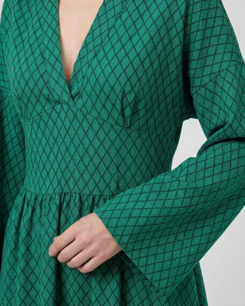Sophie Delacroix | Elegant Long Sleeve Maxi Dress With Flowing Silhouette For Women