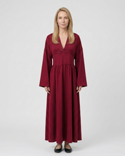 Sophie Delacroix | Elegant Long Sleeve Maxi Dress With Flowing Silhouette For Women