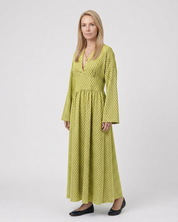 Sophie Delacroix | Elegant Long Sleeve Maxi Dress With Flowing Silhouette For Women