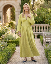 Sophie Delacroix | Elegant Long Sleeve Maxi Dress With Flowing Silhouette For Women