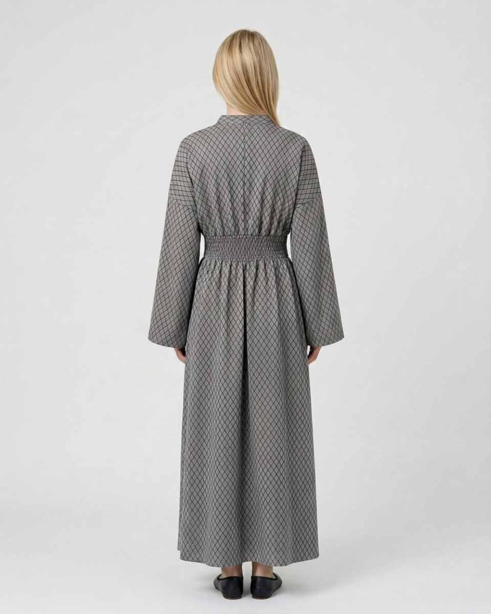 Sophie Delacroix | Elegant Long Sleeve Maxi Dress With Flowing Silhouette For Women