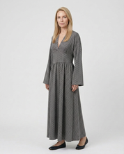 Sophie Delacroix | Elegant Long Sleeve Maxi Dress With Flowing Silhouette For Women