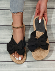 Sophie Laurent | Riviera Bow Platform Slides For Women