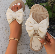 Sophie Laurent | Riviera Bow Platform Slides For Women