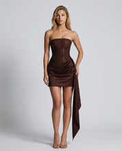 Lily Drummond | Rhinestone Corset Satin Mini Dress For Women