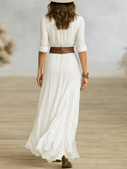 Clara Beaumont | Bohemian Flow Maxi Dress with Western Elegance For Women