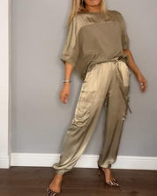 Isabella Moretti | Luxe Satin Co-Ord Set For Women