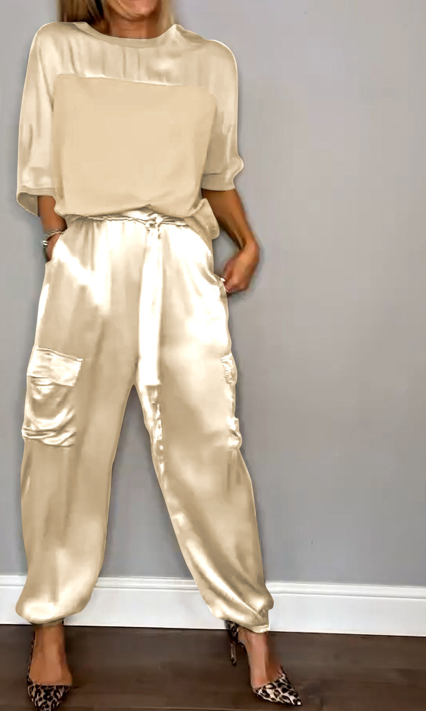 Isabella Moretti | Luxe Satin Co-Ord Set For Women