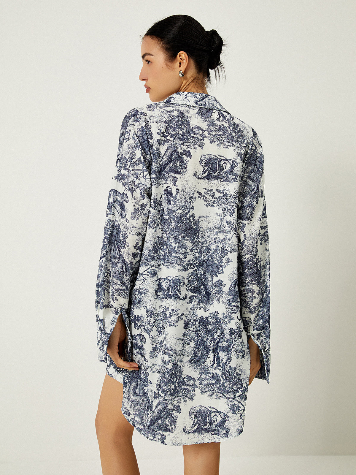 Grace Holloway | Blue Toile 3-Piece Printed Set For Women