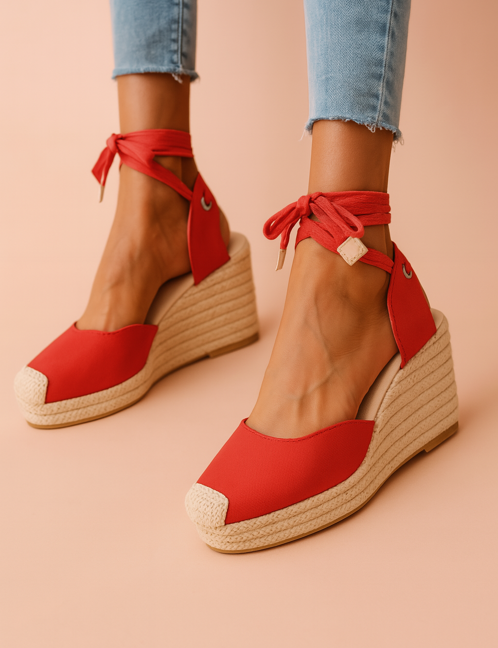 Maja | Wedge sandals with ties