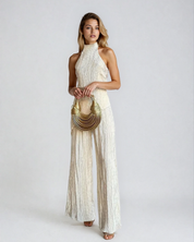 Imogen Rafferty | Pleated Halter Two-Piece Set For Women